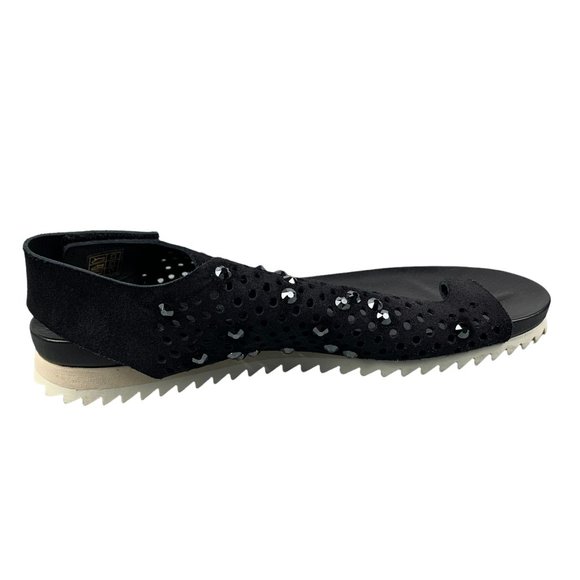 Pedro Garcia Leather Crystal-Embellished Slingback Toe Loop Sandal Size 39 / 9 - Picture 7 of 12